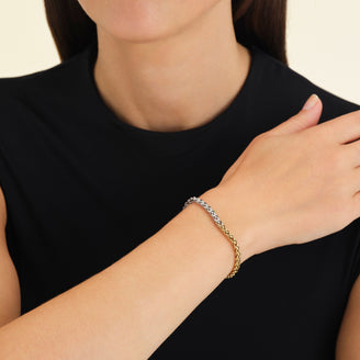 Duotone Herringbone Bracelet leftcolumn