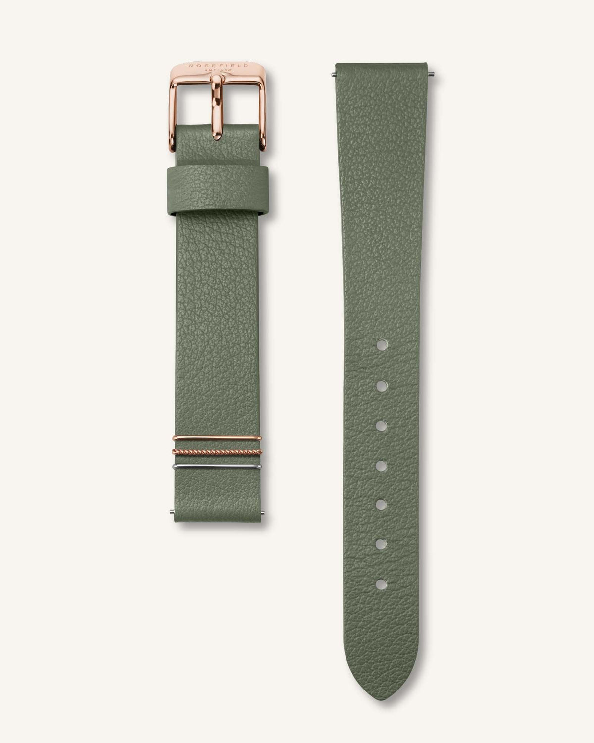 Olive green Rose gold Strap leftcolumn