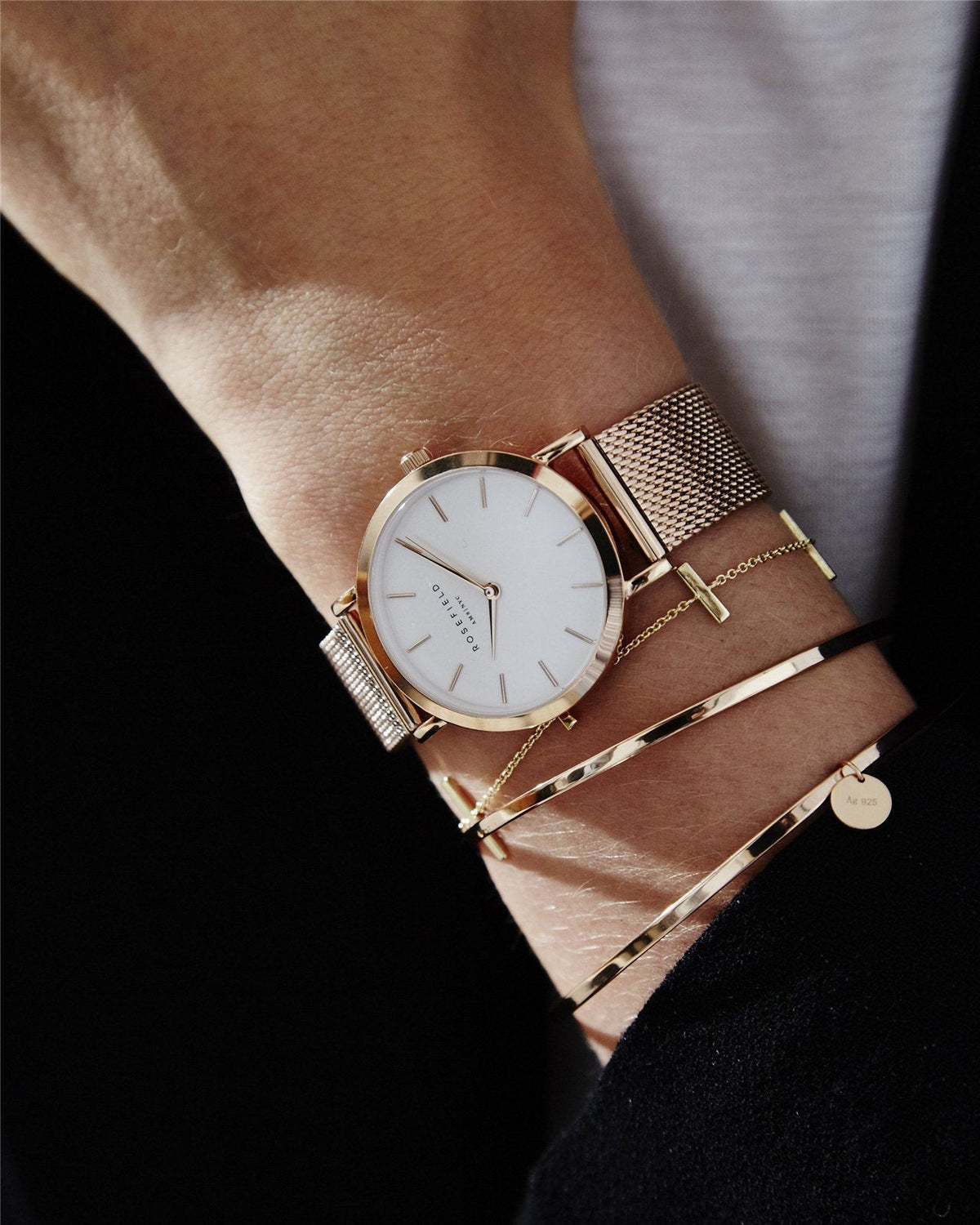 Tribeca Rose Gold Mesh leftcolumn