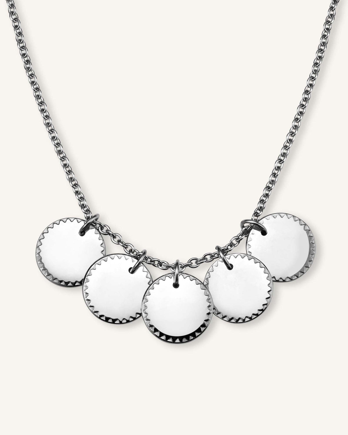 5 Coin Charm Necklace JN5CG-J520,leftcolumn,