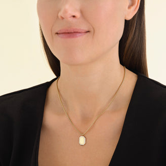 Octagon Enamel Necklace JNOCG-J850,leftcolumn