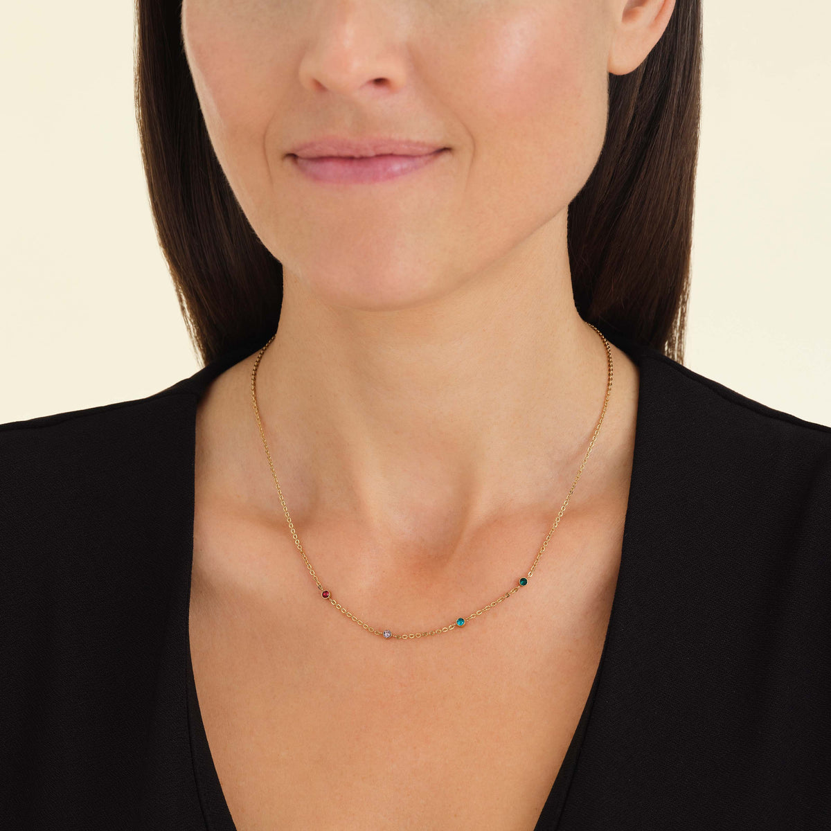 4 Birthstone Necklace N-Gold-4,leftcolumn,