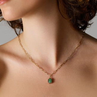 Geometric Gemstone Necklace JNGGG-J664,leftcolumn,