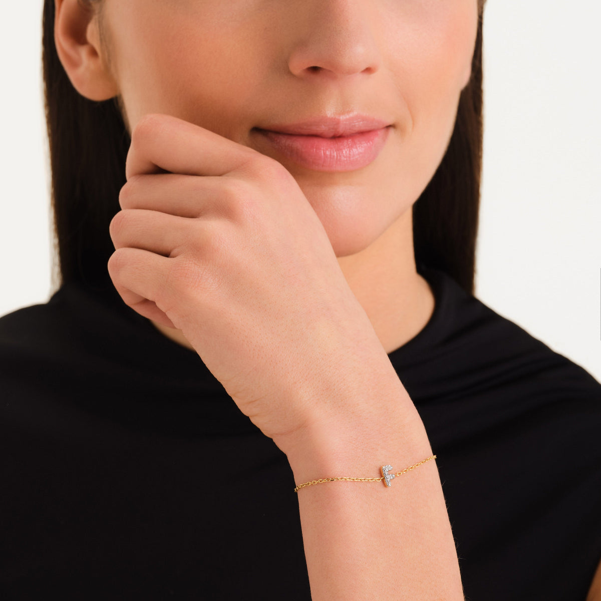 Crystal Letter F Bracelet leftcolumn