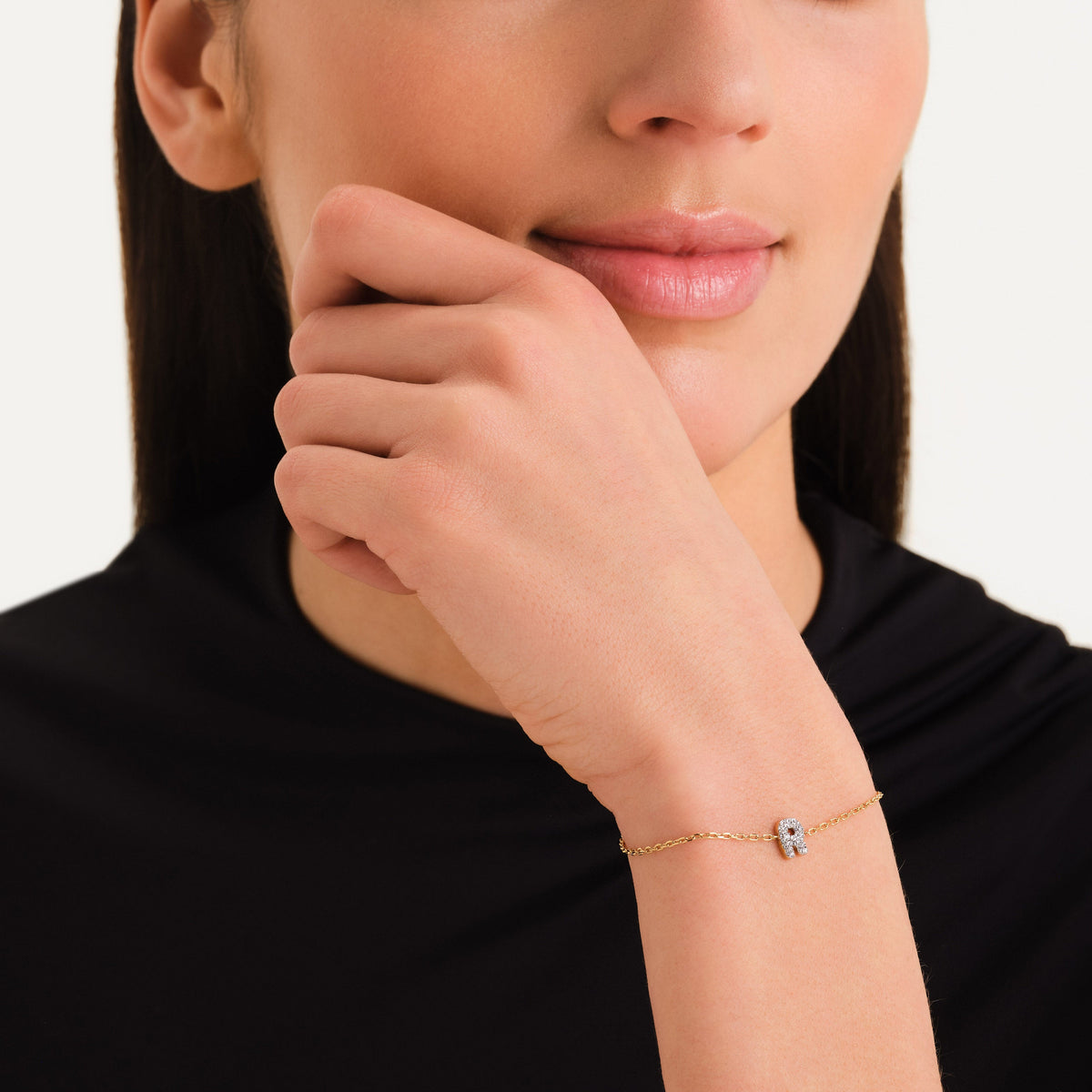 Crystal Letter R Bracelet leftcolumn