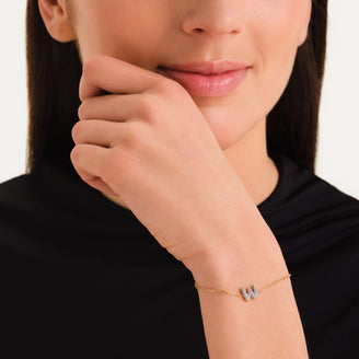 Crystal Letter W Bracelet leftcolumn