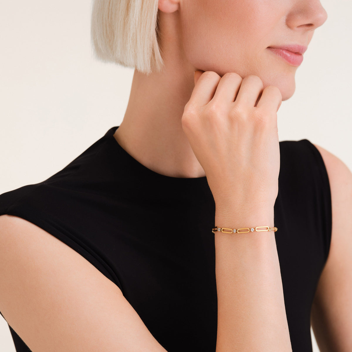 Round Crystals Bracelet JBRCG-J1024,leftcolumn,