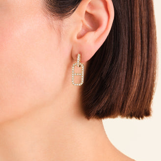 Crystal Octagon Earrings leftcolumn,