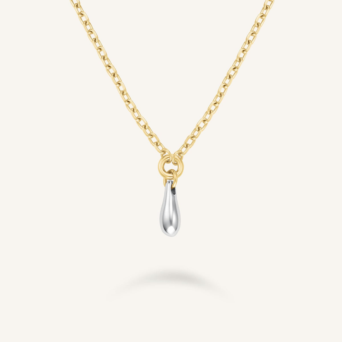 Duotone Drop Necklace leftcolumn,