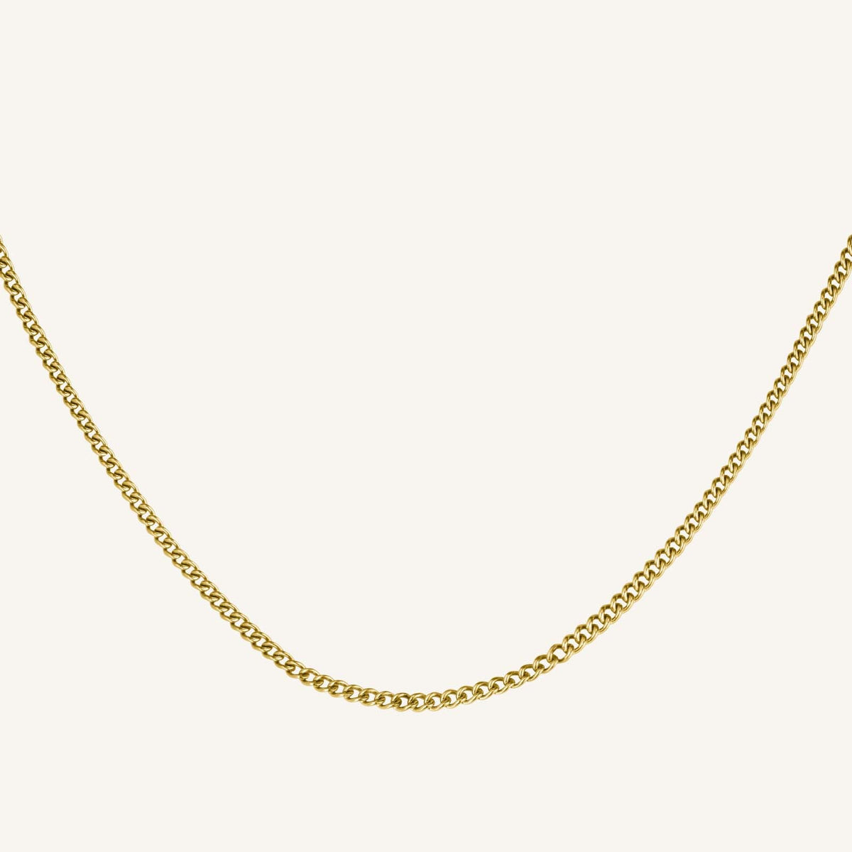 Flat Curb Necklace leftcolumn,JNFCG-J622