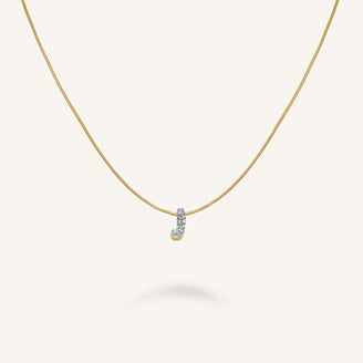 Crystal Letter J Necklace leftcolumn