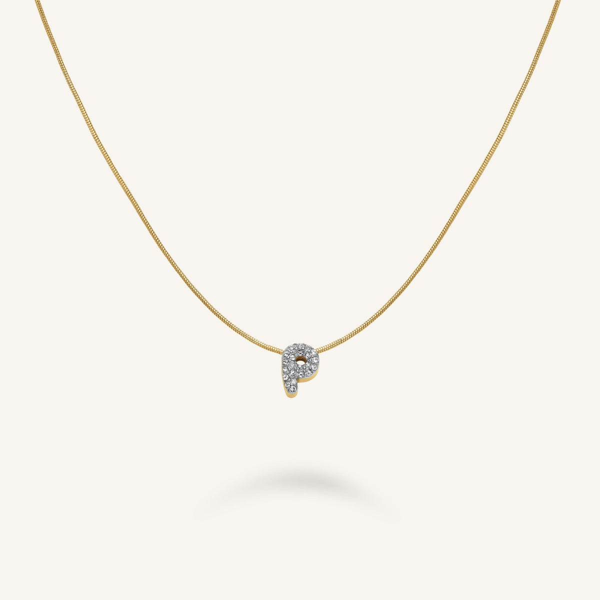 Crystal Letter P Necklace leftcolumn