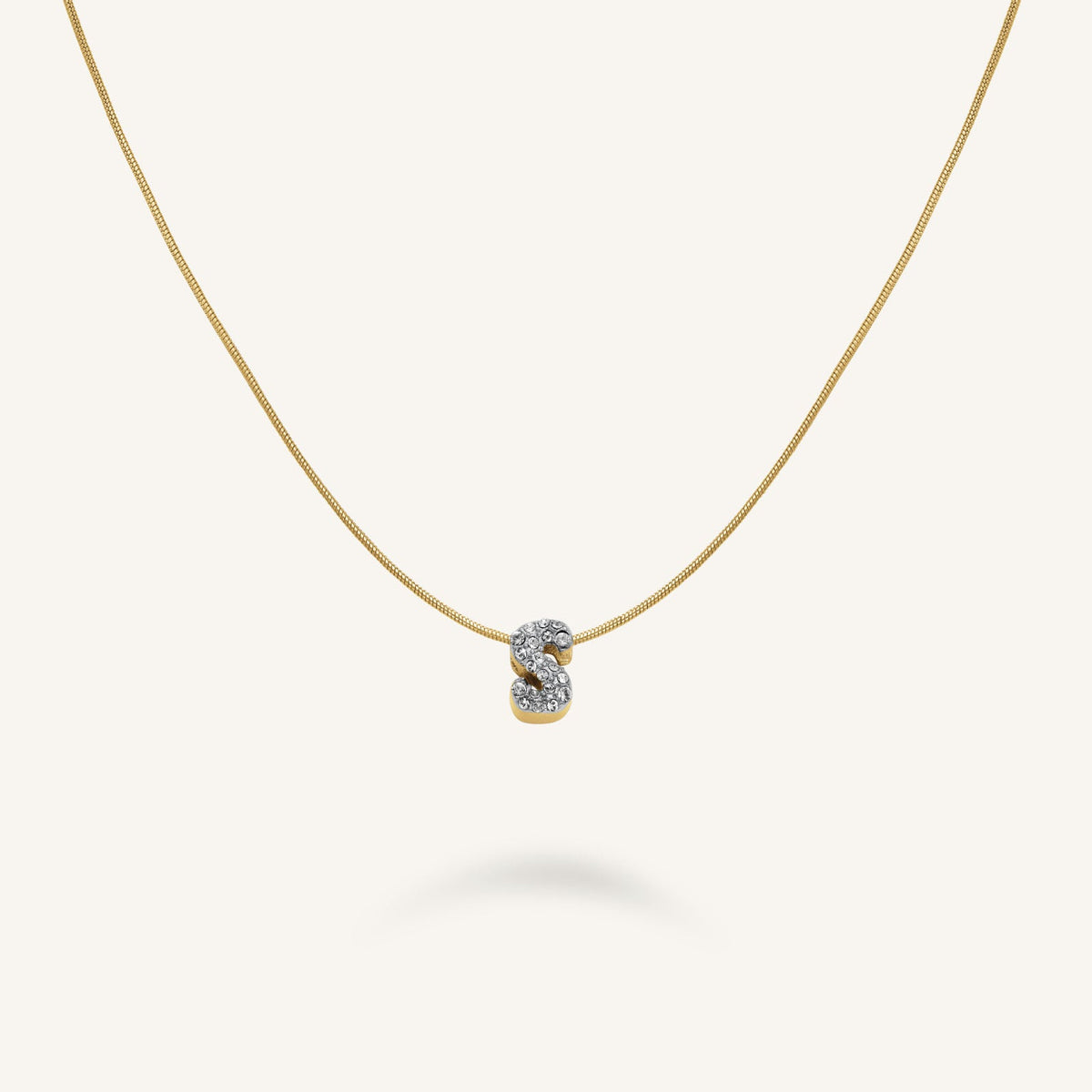 Crystal Letter S Necklace leftcolumn