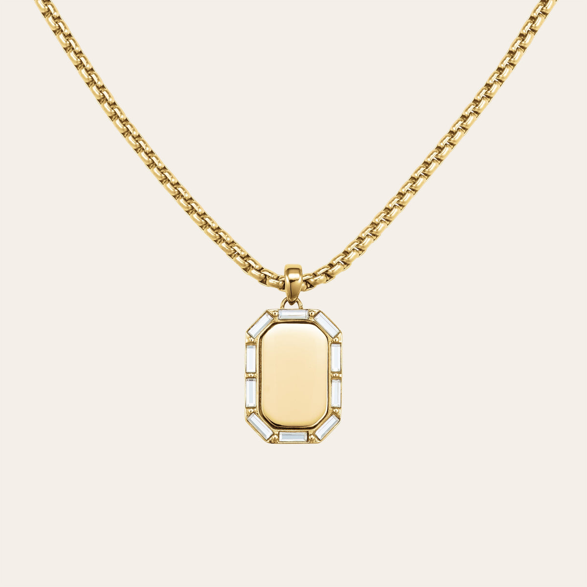 Octagon Baguette Necklace JNOBG-J1147,leftcolumn