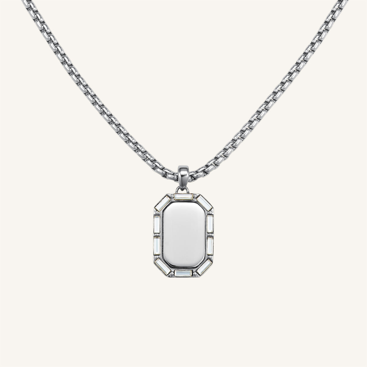 Octagon Baguette Necklace JNOBG-J1147,leftcolumn