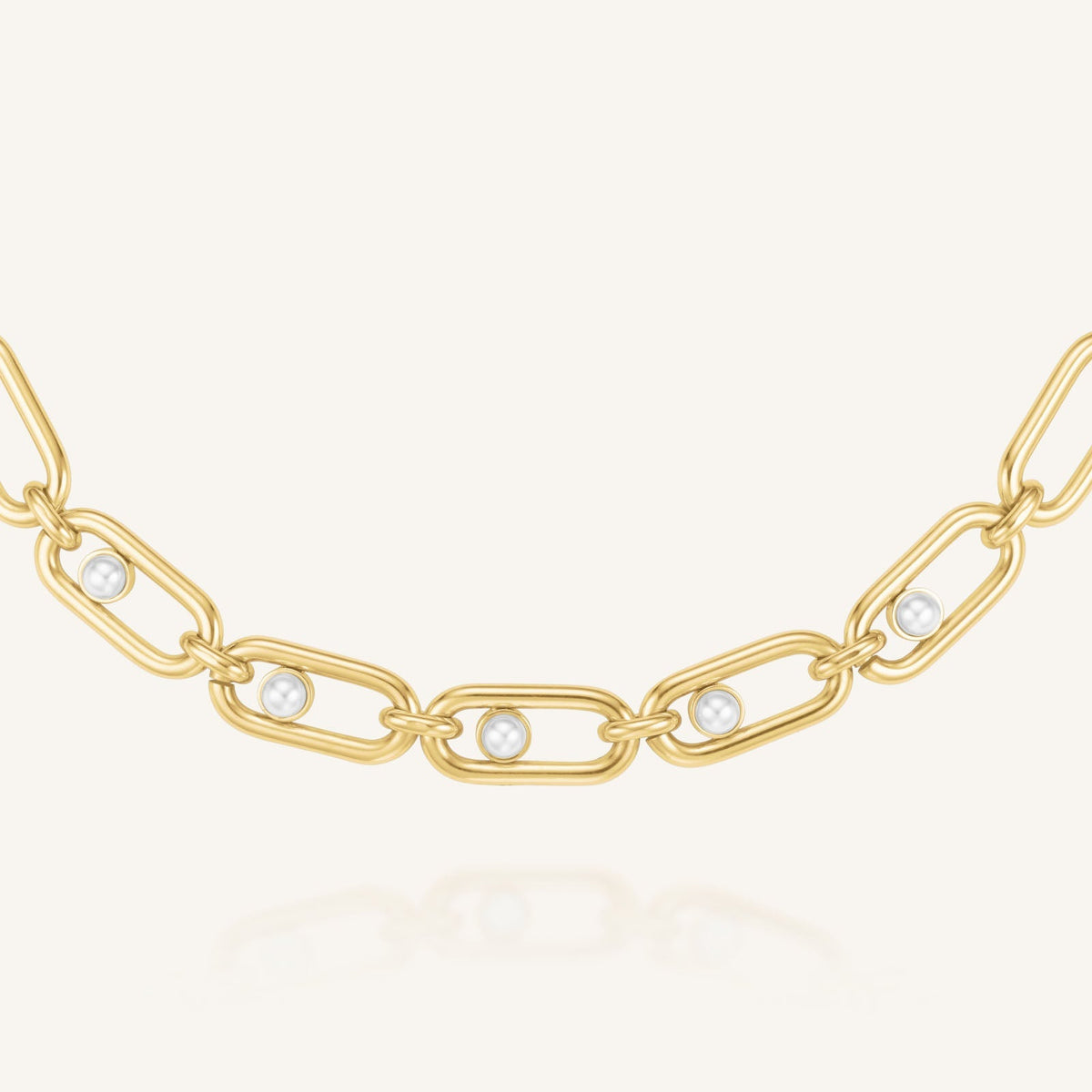 Pearl Link Necklace leftcolumn