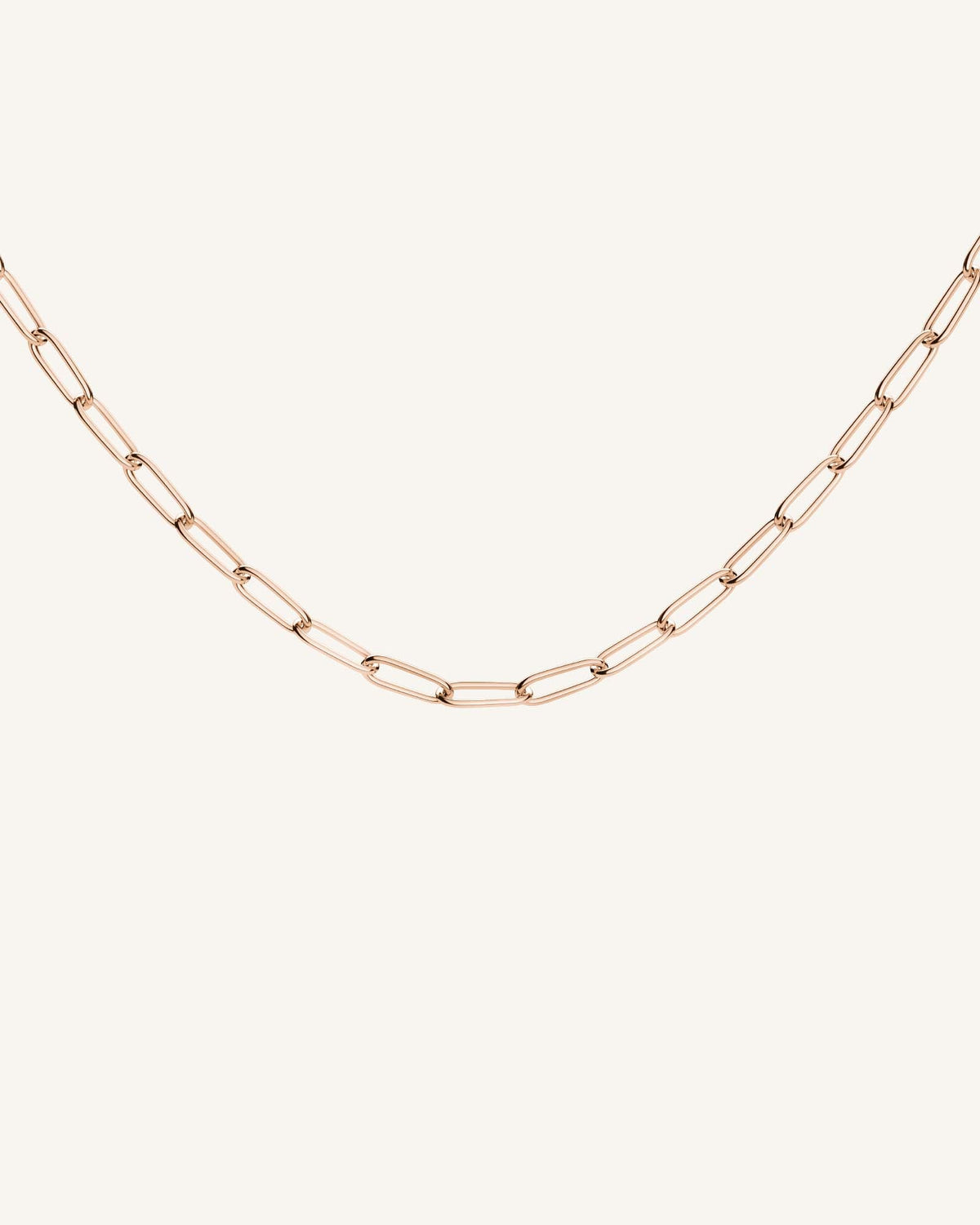 Necklace Flat Rectangle Chain Link leftcolumn