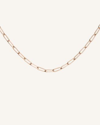 Necklace Flat Rectangle Chain Link leftcolumn