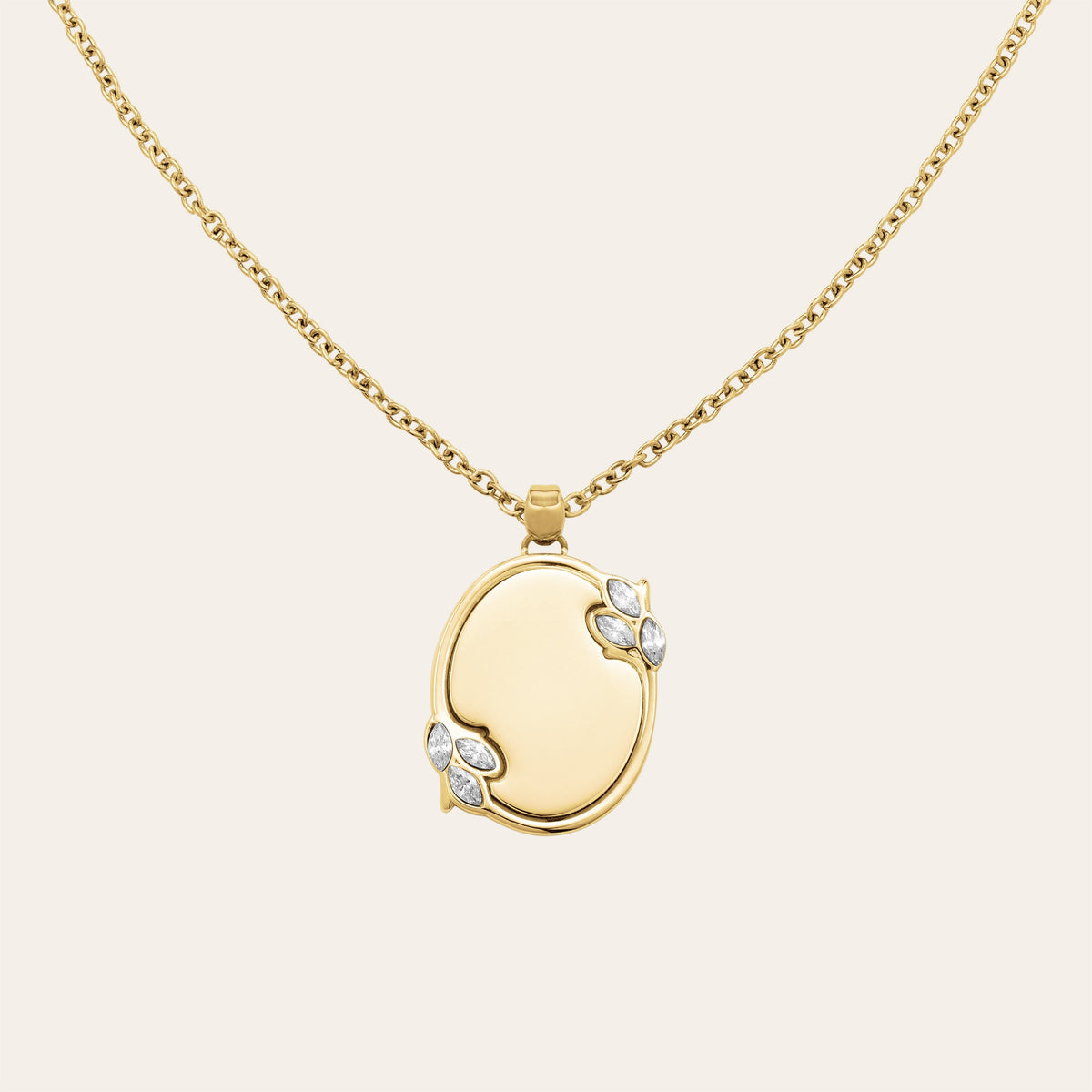 Vintage Oval Necklace JNVOG-J1150, leftcolumn