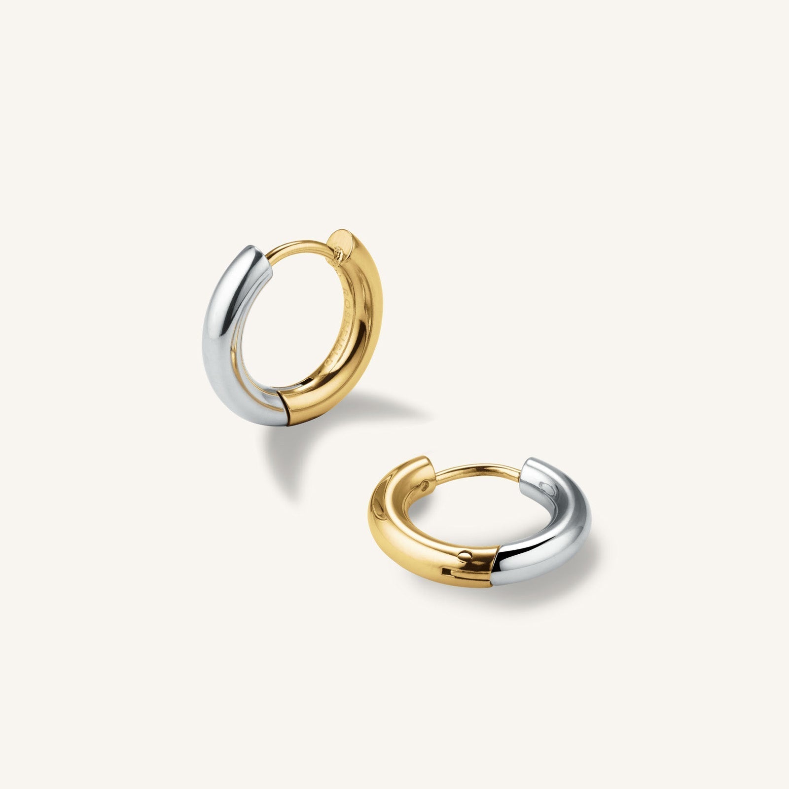 Orecchini A Cerchio Rosefield Duotone Link Hoops In Acciaio Color Oro - Modello JEDLG-J712